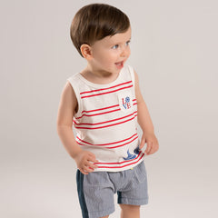 RED NAVY TOP