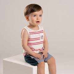 RED NAVY TOP